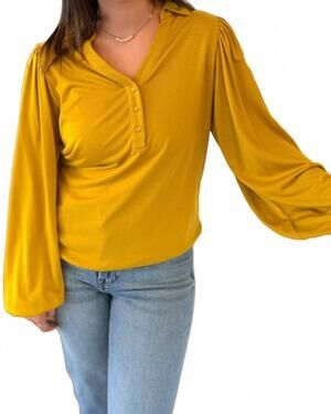 NEW ESQUALO meredith collared blouse in citron
